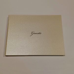 Papyrus Guest Book Pearlized Reptile Embossed Finish Ivory